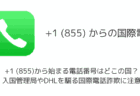 +1 (855)から始まる電話番号はどこの国？入国管理局やDHLを騙る国際電話詐欺に注意