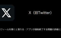 【X(旧Twitter)】プロフィールを開くと落ちる・アプリが強制終了する問題の詳細と対処