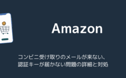 【Amazon】コンビニ受け取りのメールが来ない・認証キーが届かない問題の詳細と対処