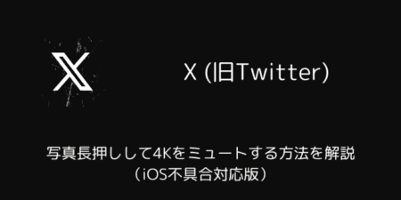 【X(旧Twitter)】写真長押しして4Kをミュートする方法を解説（iOS不具合対応版）