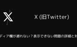 【X(旧Twitter)】メディア欄が遡れない？表示できない問題の詳細と対処