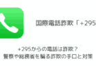 +295からの電話は詐欺？警察や総務省を騙る詐欺の手口と対策