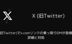 X(旧Twitter)でx.comリンクの乗っ取りDMが急増！詳細と対処