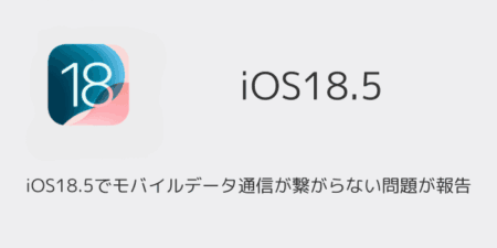 【iPhone】iOS18.5でモバイルデータ通信が繋がらない問題が報告