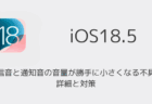 【iPhone】着信音と通知音の音量が勝手に小さくなる不具合の詳細と対策（iOS18.5）