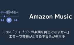 【Echo】「ライブラリの楽曲を再生できません」エラーで音楽が止まる不具合が発生中（2025年12月）
