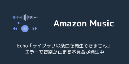 【Echo】「ライブラリの楽曲を再生できません」エラーで音楽が止まる不具合が発生中（2025年12月）