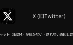 【X】チャット（旧DM）が届かない・送れない原因と対処（2025年12月）