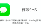 【SMS】「携帯番号11月4,875円料金引落失敗、PayPay請求書払い」詐欺の詳細と対処