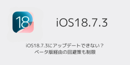 【iPhone】iOS18.7.3にアップデートできない?ベータ版経由の回避策も制限