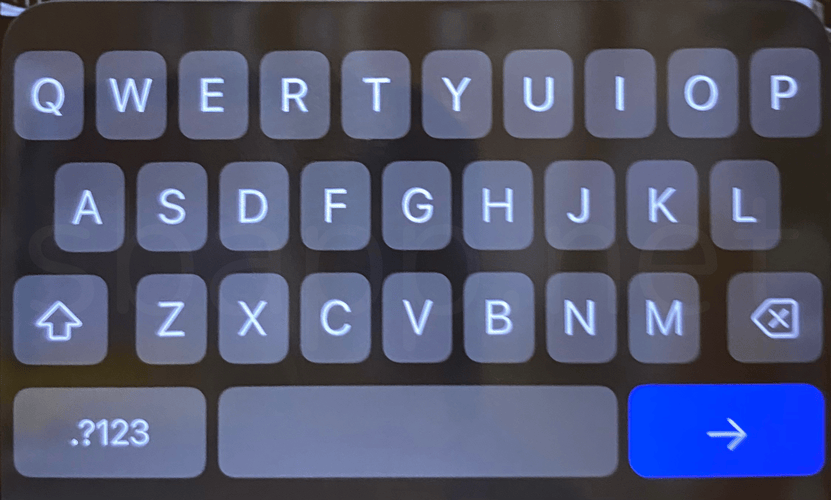 iOS26.2:パスコードロック画面のキーボード