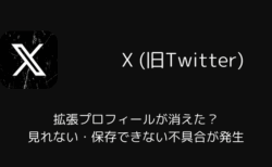 【X】拡張プロフィールが消えた?見れない・保存できない不具合が発生(2026年2月24日)