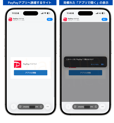 PayPay騙る詐欺サイト