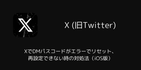 XでDMパスコードがエラーでリセット・再設定できない時の対処法（iOS版）