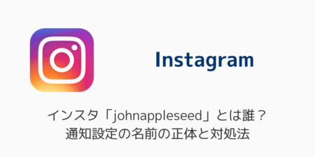 インスタ「johnappleseed」とは誰？通知設定の名前の正体と対処法