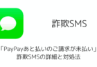 「PayPayあと払いのご請求が未払い」詐欺SMSの詳細と対処法