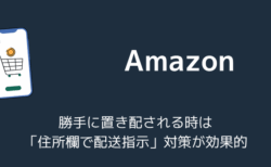 Amazonで勝手に置き配される時は「住所欄で配送指示」対策が効果的