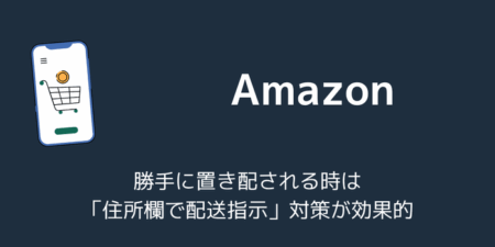 Amazonで勝手に置き配される時は「住所欄で配送指示」対策が効果的