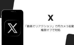 iOS版Xの「動画でリアクション」で内カメラ起動、権限オフで対処
